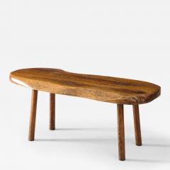 Elm Natural Edge Brutalist Coffee Table France c 1950s - 3360139