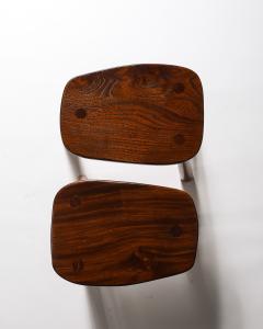 Elm Rustic Tripod Stools France c 1960 - 4208714