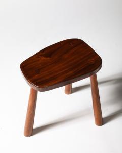 Elm Rustic Tripod Stools France c 1960 - 4208715