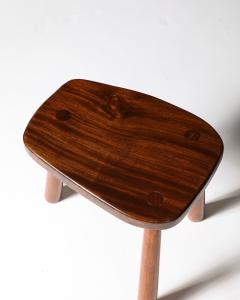 Elm Rustic Tripod Stools France c 1960 - 4208719
