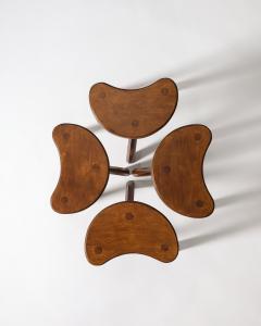 Elm Stool France c 1960 - 3900765