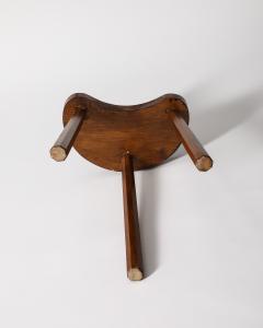 Elm Stool France c 1960 - 3900775