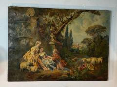 Elmer L Ham ANTIQUE PASTORAL SCENIC OIL PAINTING AFTER F BOUCHER - 2028466