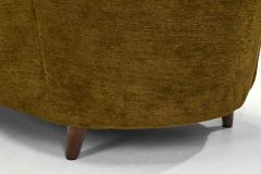Elna Kiljander Rounded Sofa by Elna Kiljander for Mobilia Finland 1930s - 4344331