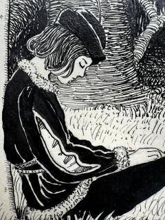 Elsa Beskow Fairy Tale Childrens Book Fantasy Illustration in Black and White - 4247693