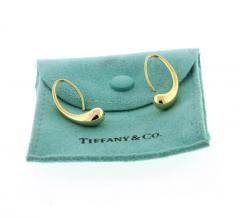 Elsa Peretti ELSA PERETTI FOR TIFFANY CO GOLD TEAR DROP HOOP EARRINGS - 3620775