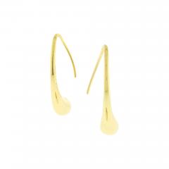 Elsa Peretti ELSA PERETTI FOR TIFFANY CO GOLD TEAR DROP HOOP EARRINGS - 3621406