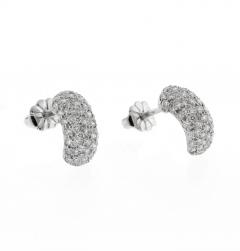 Elsa Peretti Elsa Peretti for Tiffany Co Pave Diamond Huggie Earrings - 3985633