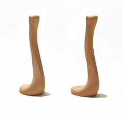 Elsa Peretti Pair of Terracotta Bone Candleholders by Elsa Peretti for Tiffany and Co  - 1856240