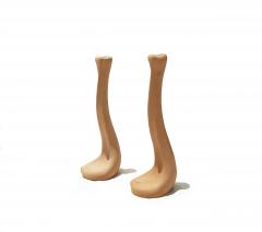 Elsa Peretti Pair of Terracotta Bone Candleholders by Elsa Peretti for Tiffany and Co  - 1856243