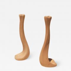 Elsa Peretti Pair of Terracotta Bone Candleholders by Elsa Peretti for Tiffany and Co  - 1858037