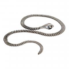 Elsa Peretti Tiffany Co Sterling Silver Snake Belt Necklace - 305598