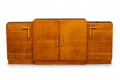Ely Jacques Kahn Eli Jacques Kahn Art Deco American Birds Eye Inlaid Maple 3 Cabinet Credenza - 4161791