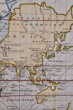 Emanuel Bowen - Map of the East Indies: An Original 18th Century  Hand-colored Map by E. Bowen For Sale at 1stDibs