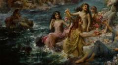 Emanuel Oberhauser Emanuel Oberhauser Mermaids and Nymphs An Exceptional Oil on Canvas Painting - 2307804