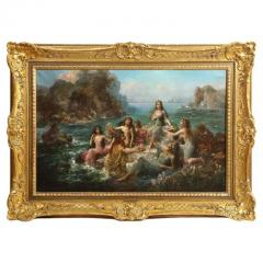 Emanuel Oberhauser Mermaids and Nymphs An Exceptional Oil on Canvas Painting - 2462976