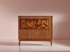 Emanuele Rambaldi A grissinato bar cabinet with inlaid decors by Emanuale Rambaldi Italy 1930s - 3473090