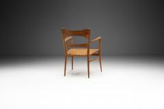 Emanuele Rambaldi Emanuele Rambaldi Fruitwood Armchair with Woven Cane Seat Italy 1950s - 2884971