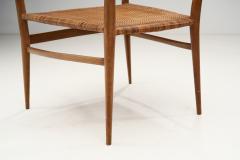 Emanuele Rambaldi Emanuele Rambaldi Fruitwood Armchair with Woven Cane Seat Italy 1950s - 2884981