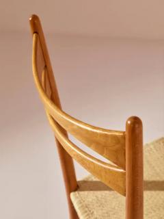 Emanuele Rambaldi Emanuele Rambaldi set of six beech and straw chairs by Chiappe Chiavari 1940s - 3473143