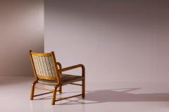 Emanuele Rambaldi Pair of Armchairs Stools by Emanuele Rambaldi for Guido Chiappe Italy 1930s - 4571479