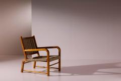 Emanuele Rambaldi Pair of Armchairs Stools by Emanuele Rambaldi for Guido Chiappe Italy 1930s - 4571499