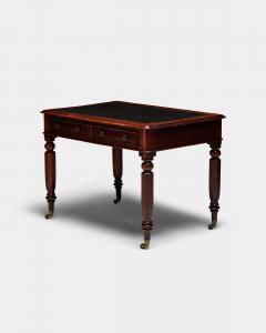 Embossed Leather Mahogany and Brass Victorian Writing Desk England c 1830 - 4575088