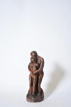 Embracing couple ceramic sculpture 1930s  - 4824118