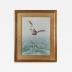 Embroidered Chinese silk picture of a sea eagle - 870409