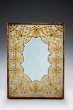 Embroidered Silk and Gold Thread Mirror Lady Margaret ED Campbell - 756324