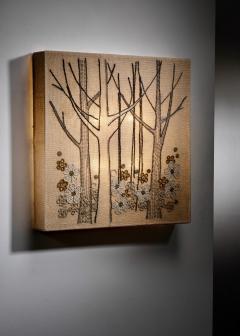 Embroidered fabric wall lamp - 4324418