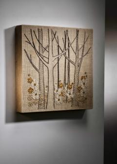 Embroidered fabric wall lamp - 4324419