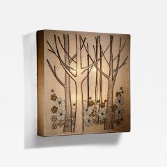 Embroidered fabric wall lamp - 4326281