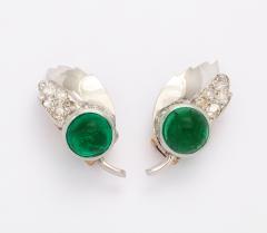 Emerald Diamond Earclips - 238328