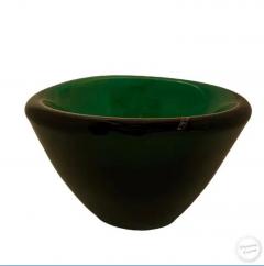 Emerald Green Murano Glass Bowl with Avvneturina - 4126663