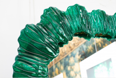 Emerald Green Murano Glass Wall Mirror - 3833340