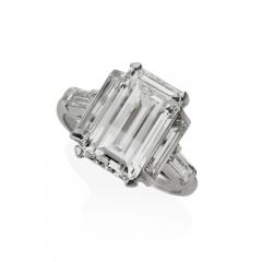 Emerald cut Diamond Solitaire Ring - 3856947