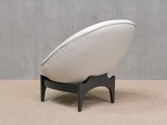 Emiel Veranneman Emiel Veranneman Pair of Oval White Leather Armchairs De Sede Switzerland 1992 - 4481417