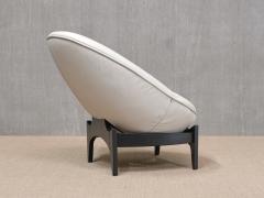 Emiel Veranneman Emiel Veranneman Pair of Oval White Leather Armchairs De Sede Switzerland 1992 - 4481419