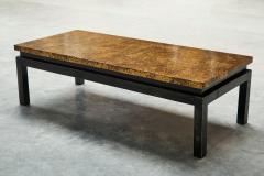 Emiel Veranneman Modernist Coffee Table with Patinated Gold Painted Top Belgium Mid 20th Century - 4394478