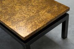 Emiel Veranneman Modernist Coffee Table with Patinated Gold Painted Top Belgium Mid 20th Century - 4394686