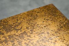 Emiel Veranneman Modernist Coffee Table with Patinated Gold Painted Top Belgium Mid 20th Century - 4394687