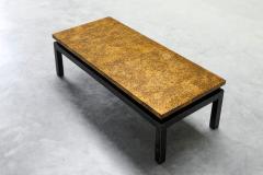 Emiel Veranneman Modernist Coffee Table with Patinated Gold Painted Top Belgium Mid 20th Century - 4394692