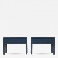 Emiel Veranneman Veranneman Petrol Blue Lacquered Bed Side Tables - 459644