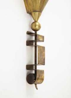 Emil Fahrenkamp Important Bauhaus brass wall light att to Emil Fahrenkamp Germany 1920s - 1740018