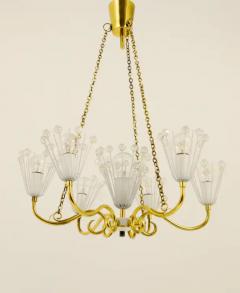 Emil Stejnar Emil Stejnar Midcentury Brass Chandelier Rupert Nikoll Vienna Austria 1950s - 4042159