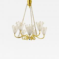 Emil Stejnar Emil Stejnar Midcentury Brass Chandelier Rupert Nikoll Vienna Austria 1950s - 4044087