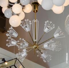 Emil Stejnar Floral Sputnik Chandelier in White Lacquer and Brass - 2964299