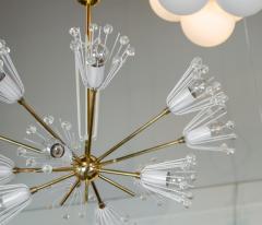 Emil Stejnar Floral Sputnik Chandelier in White Lacquer and Brass - 2964303