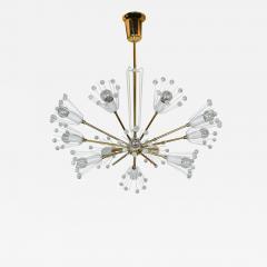 Emil Stejnar Floral Sputnik Chandelier in White Lacquer and Brass - 2965179